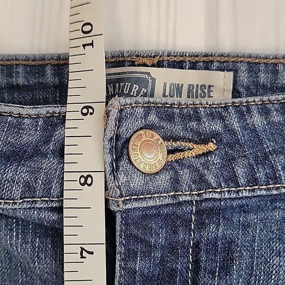 Levi Strauss signature low-rise bootcut blue denim jeans Size 12S - Picture 14 of 15